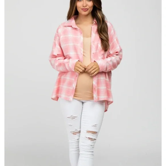 NWT Pink Flannel sz S - Picture 1 of 6